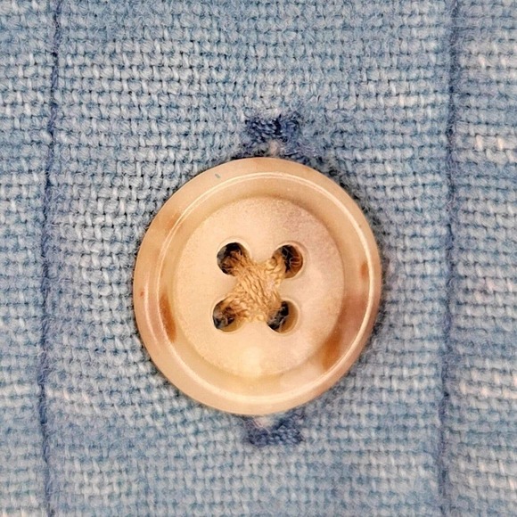 Eddie Bauer Mens Chamois Flannel Button Up Blue Long Sleeve Cotton Size XL Flaw - Picture 5 of 12